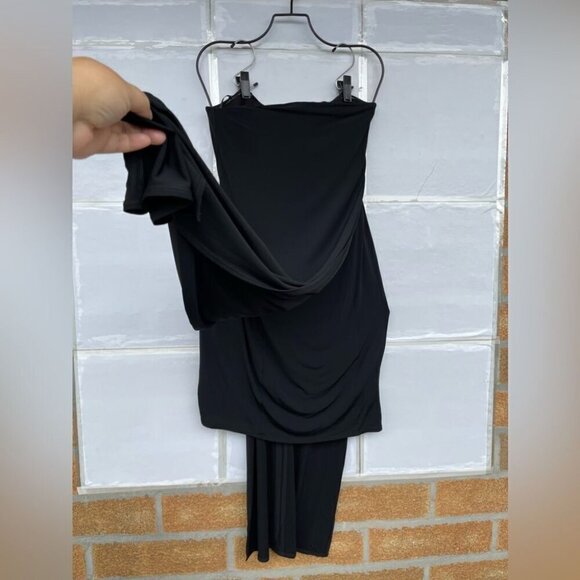 Helmut Lang Faint Draped Strapless Dress size 4 - Picture 6 of 16